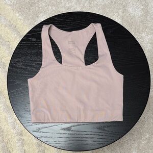 Girlfriend Collective Tan Racerback Sports Bra